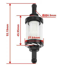 Motorcycle Oil Filter for Dirt Pit Bike, CNC Aluminum Glass League, Gas, Fuel, Gasoline, 125 cc, 140 cc, 150 cc, 160cc, CRF70, 90, 110, TTR100, 110, 8 millimeters 10 Main Sales Fuel Filter - №4