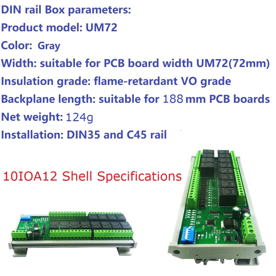 12-DI 12-DO DC 12V 24V RS485 IO Board Optically Isolated NPN Input & 12 Relay Output Modbus RTU Module