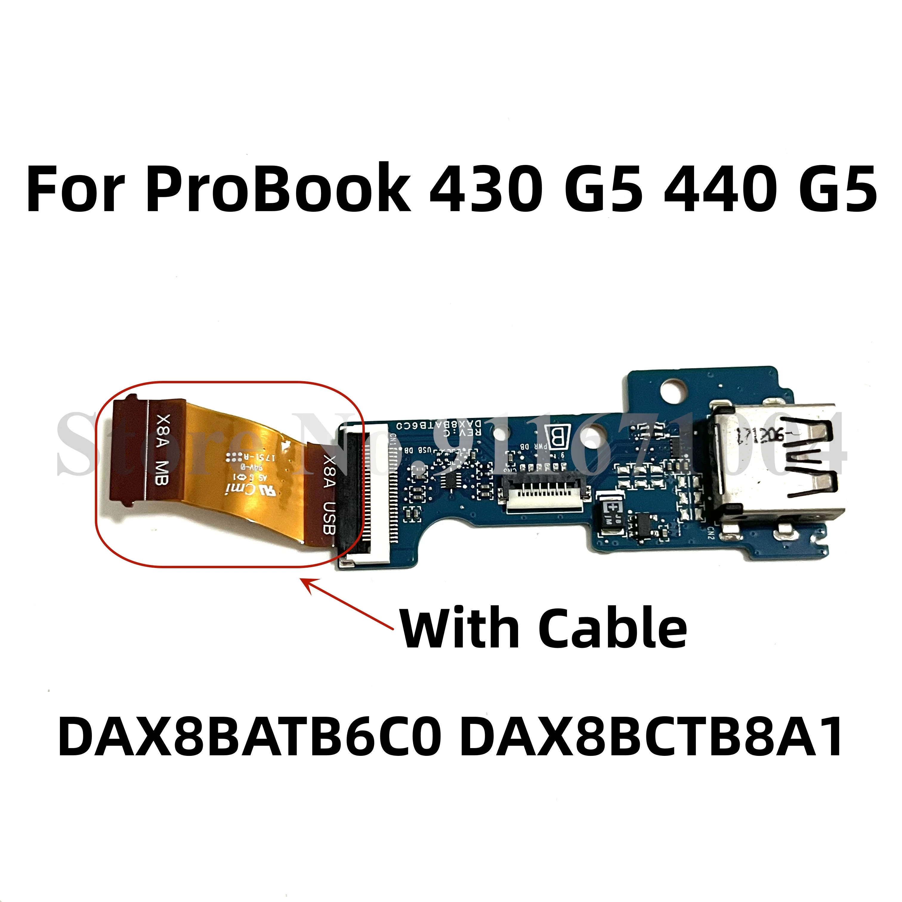 

Original For HP ProBook 430 G5 440 G5 Laptop USB Port Circuit Board With Cable DAX8BATB6C0 DAX8BCTB8A1 100% Tested Fast Ship