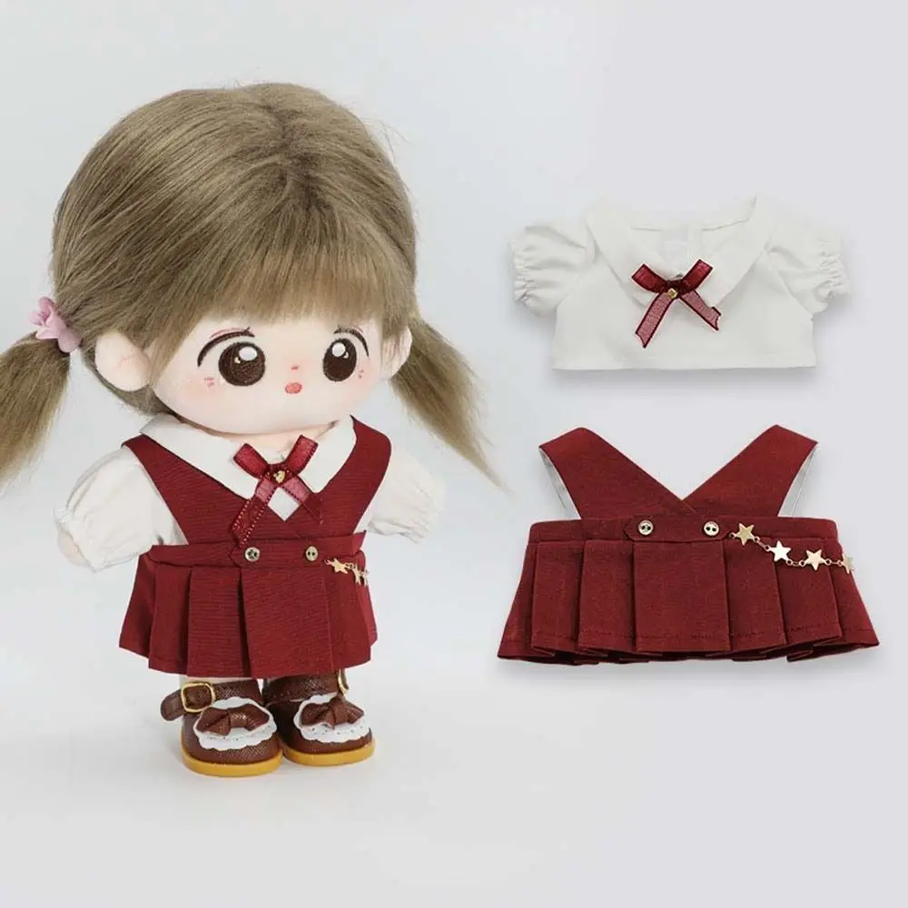 

Футболка 20 см, одежда для кукол, наряд для мягких кукол, хлопковый наряд для кукол, юбка, платья, академическая форма, комплект кукольной формы