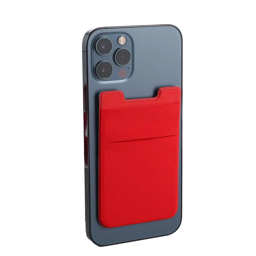 

Adhesive Sticker Card Sleeve Credit Card Holder Elastic Mobile Wallet Phone Back Pocket Storage Wallet Phone Card Holder