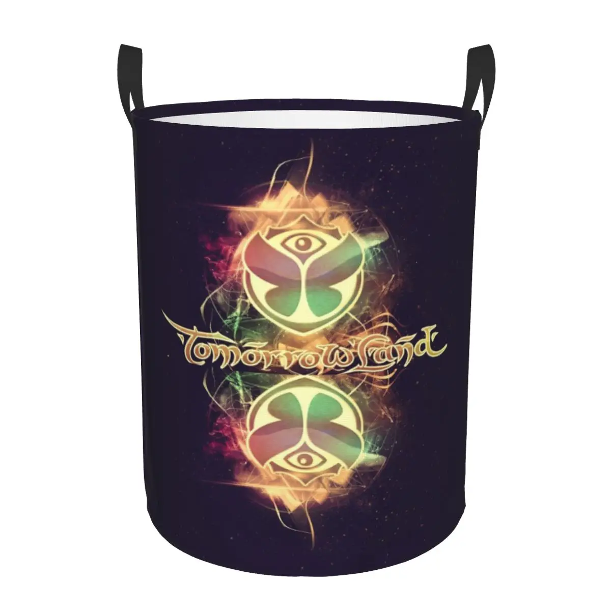 Electronic Tomorrowland Music Festival Logo Laundry Basket Electronic Dance Music Festival Toy Hamper Storage Bin for