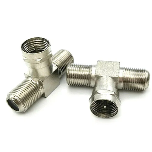 [NC]Male To 2 Female 2 Way F-Type Splitter Combiner TV Cable Sky Satellite[NC]