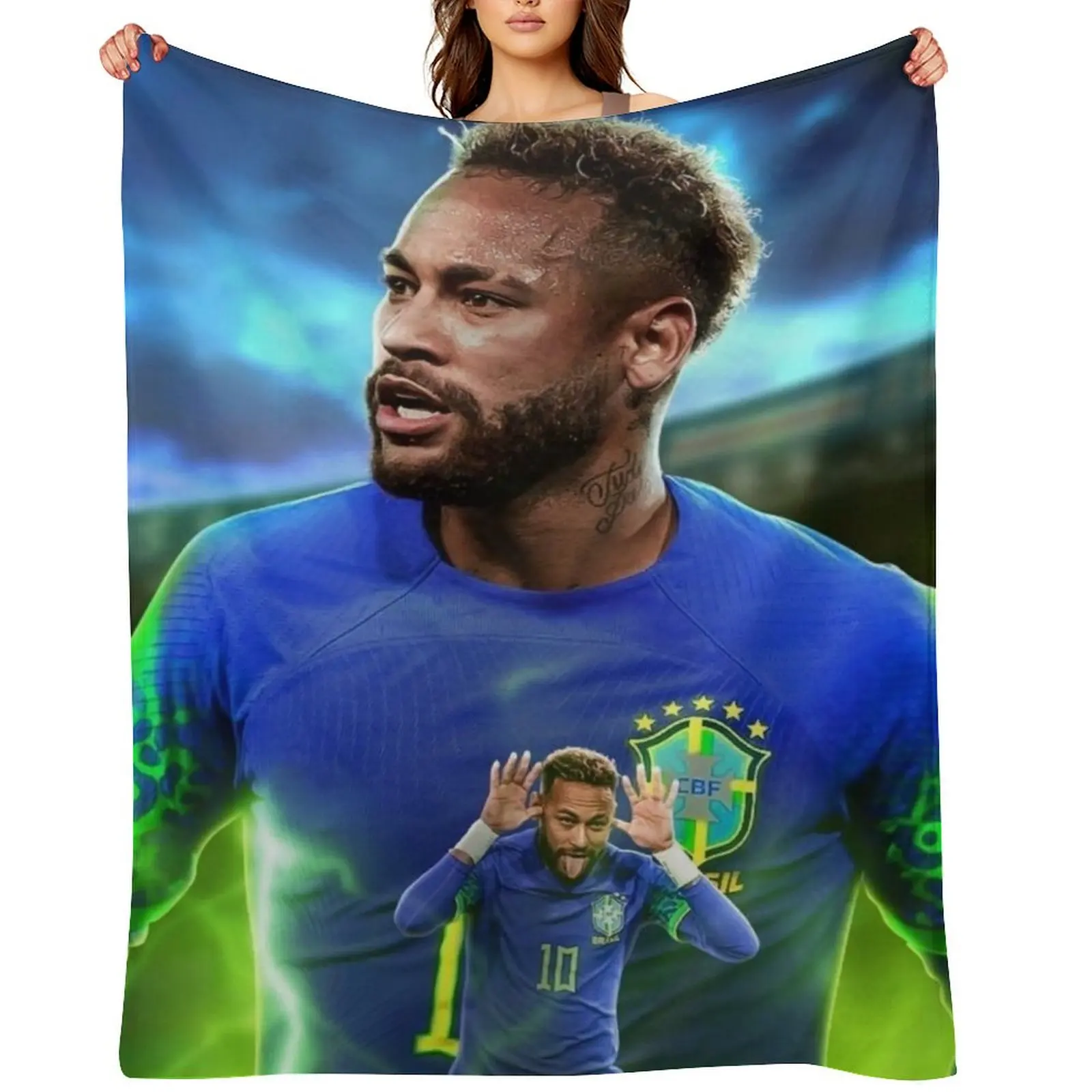 

NeymarJR Boss Throw Blanket Blankets Sofas Of Decoration Luxury Throw Moving Beautifuls Blankets
