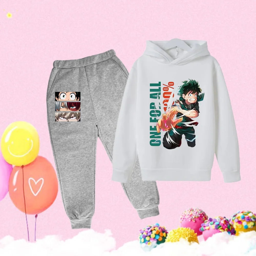 

New Boys And Girls Fashion Cartoon Printing Clothing Hoodie Hooded Sweatpants Suit Trend Spring Autumn Children Sweatshirt