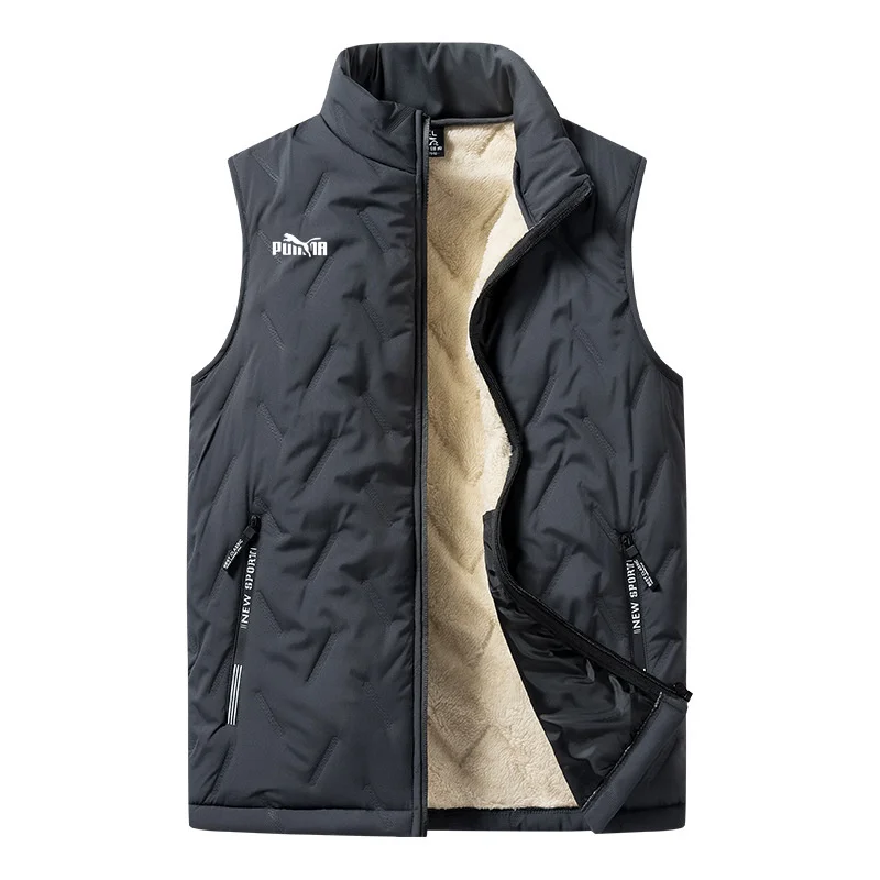 Men Vest Windproof Vest Men Jacket Sleeveless Vest Winter Jacket Casual Coat Men down Cotton Warm Thicken Waistcoat thick gilet