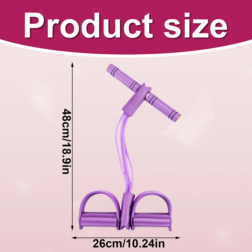 حبل توتر متعدد الوظائف للتمرين مع مقابض وأشرطة مقاومة للياقة البدنية وحزام مقاومة لدواسة القدم للنساء والرجال #6