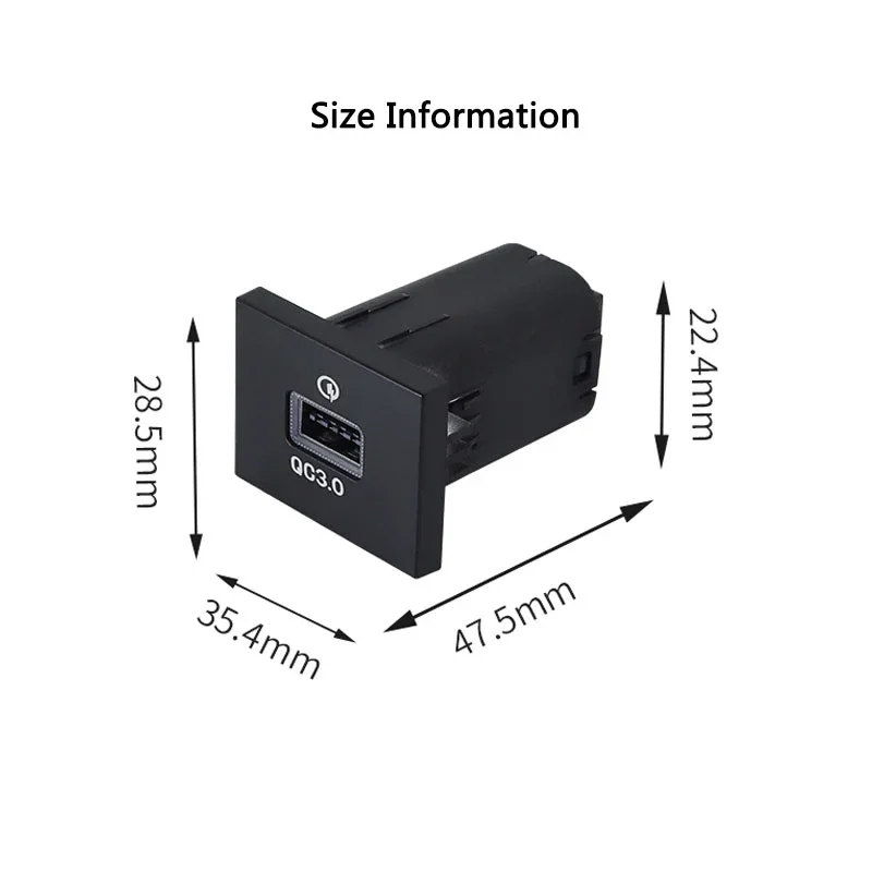 Complete 1PC Quick Charge Cigarette Lighter Car Charger QC3.0 USB Interface Socket Fast Car Charger For Ford Focus 2