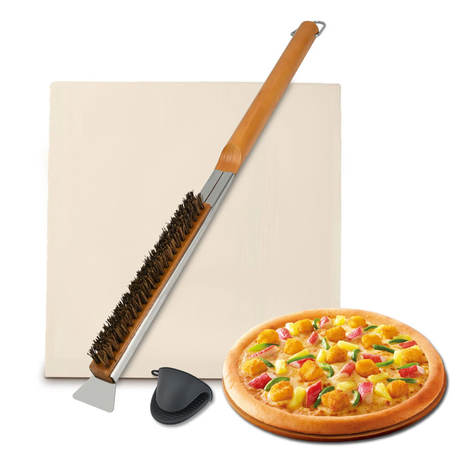 Rectangular Pizza Stone 12x15in Uniform Heat Distribution Easy To Clean Cordierite Baking Stone for Oven Grill Grill Pizza Stone