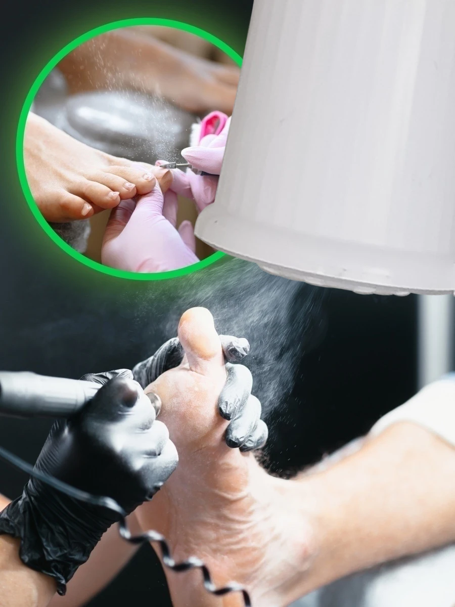 Aspirapolvere per manicure con collettore di polveri per unghie professionale per stazione di pedicure per salone di bellezza