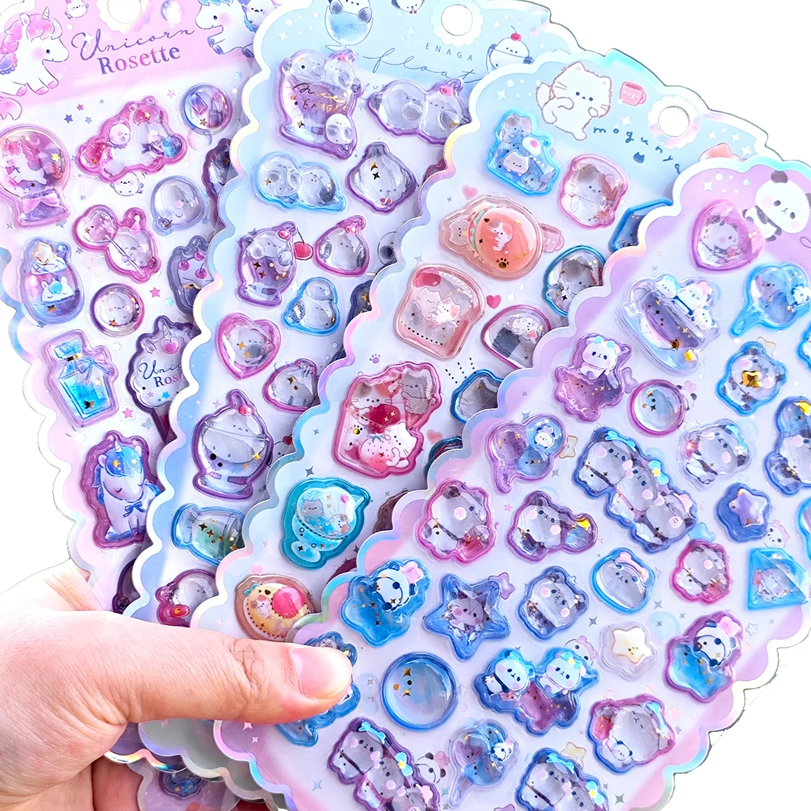 Adesivi con gemme di cristallo 3D e diamanti - Decalcomanie in rilievo con simpatico cartone animato, ideali per regali di decorazione fai da te per ricompensa e telefono per bambini