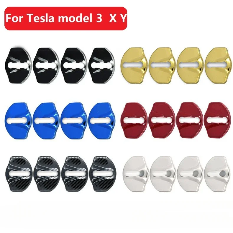 Car Styling  For Tesla model 3 model X Y Auto Door Lock Cover Auto Emblems Case Protection Accessories