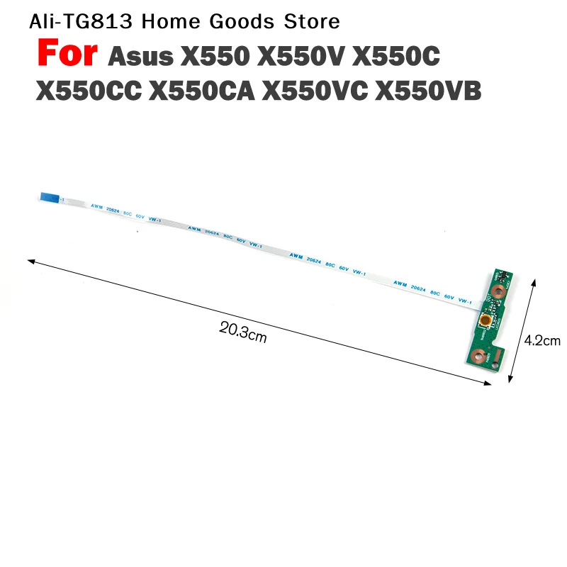 

[TG813]Original For Asus X550 X550V X550C X550CC X550CA X550VC X550VB Power Button Board With Cable Laptop Repairing Accessories