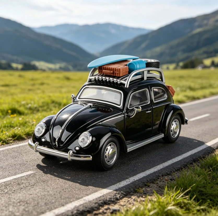1 24 Static Shell Beetle Diecast Alloy Car Model Live Recommend Desktop Collectible Ornament Premium Birthday Gift For Boyfriend