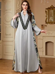 Morocco Dress Kaftan Dubai Abayas Islam Vestidos Eid Muslim Women Party Dresses Jalabiya Embroidery Ramadan Arab Long Robe 2024