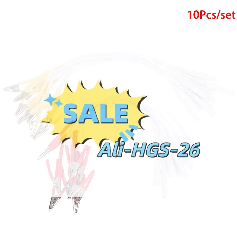 

10-Pair 2mm Pin Alligator Clip Cables for HWATO SDDZ-II - TENS/EMS Electrode Wires for Electronic Acupuncture Therapy