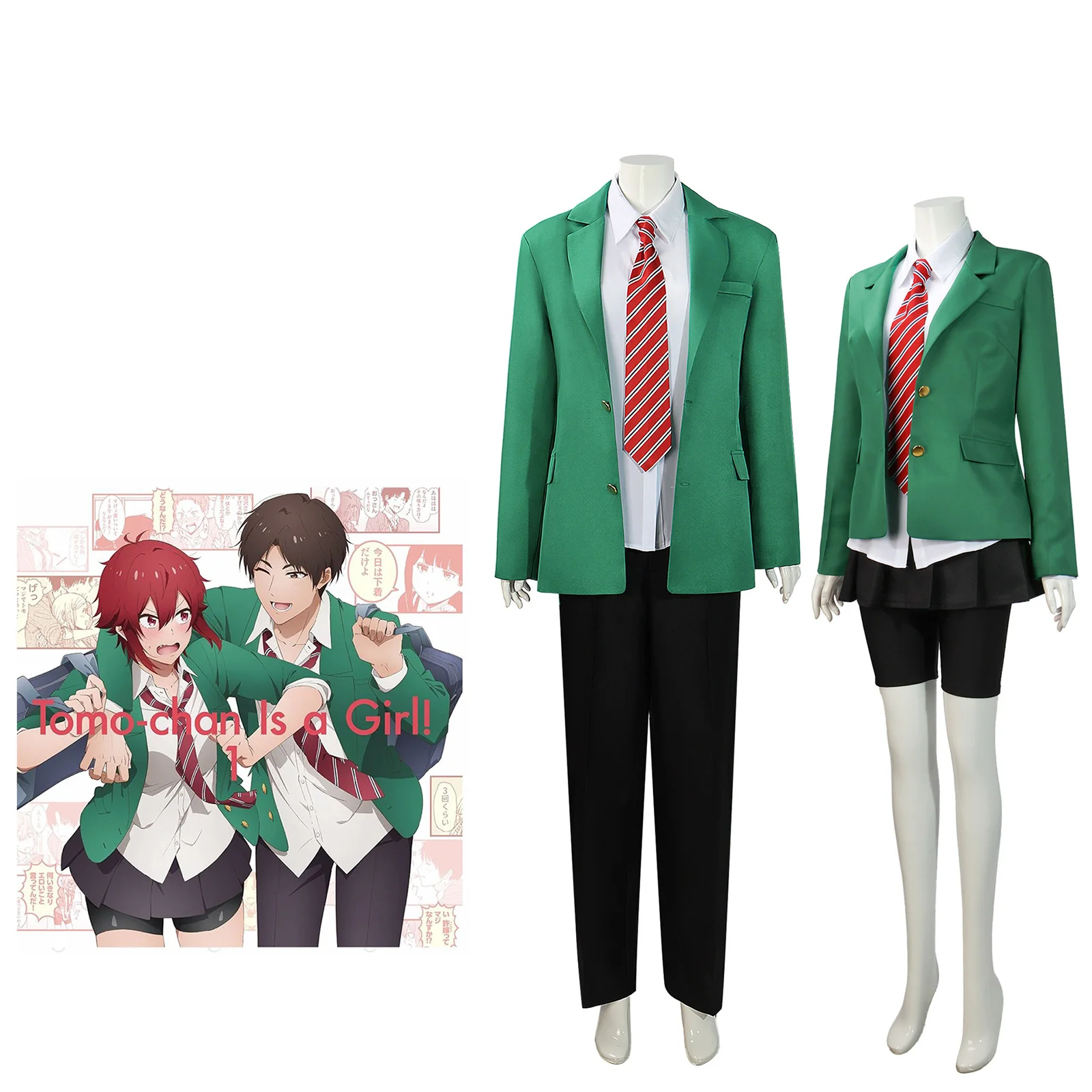 

Tomo-chan Is A Girl Cosplay Tomo Aizawa Jun Kubota School Uniform JK Japanese Anime Clothing Halloween Costume Party Performance