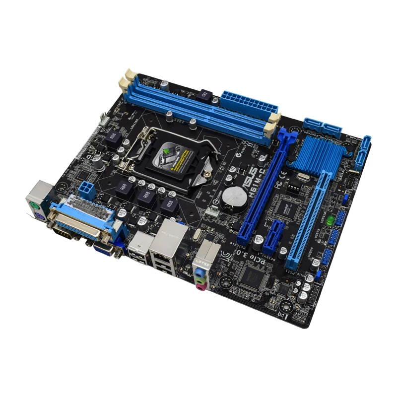 Imagem -03 - Placa-mãe Intel H61 Lga 1155 Suporta Core I32130 3470 3250 3570 3770 Micro Atx Ddr3 16gb Asus-h61m-c