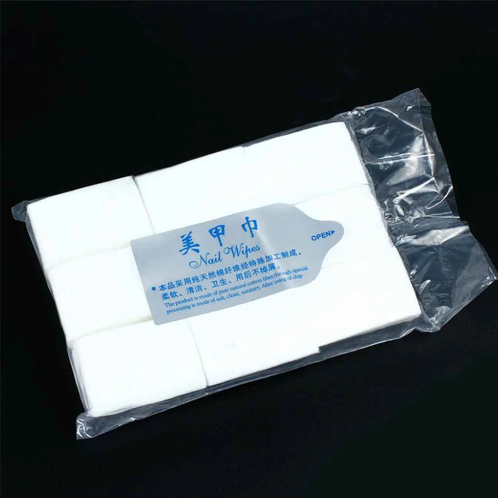 900 Teile/paket Neue Tragbare Nail art Tücher Maniküre Polnischen Tücher Baumwolle Lint Baumwolle Pads Papier Acryl Gel Tipps