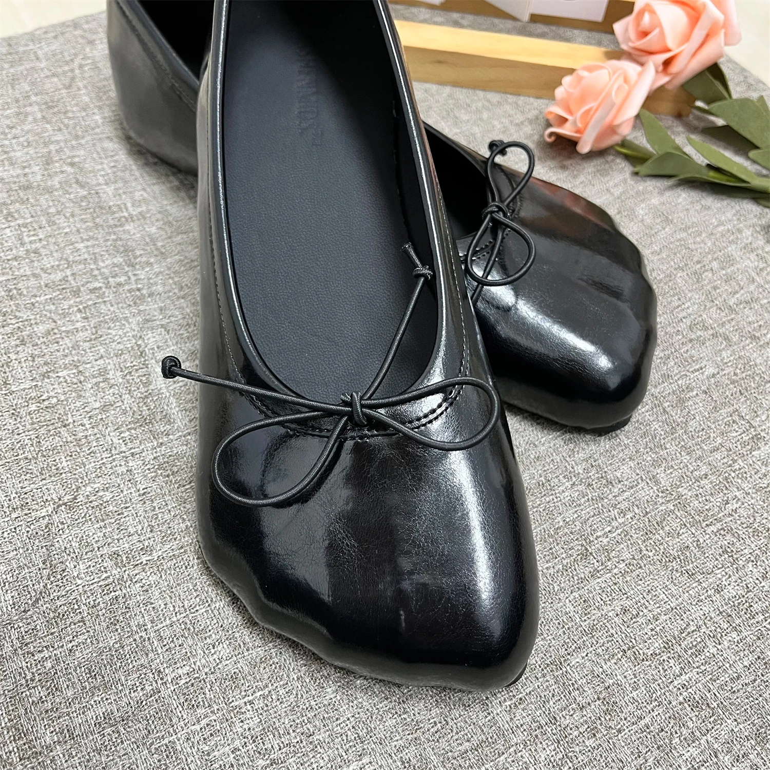 Shoes With Round Fingers Woman Loafers Black Silver Shoes Ballet Flats With Fingers Flats Shoes Slipper Boat Shoes