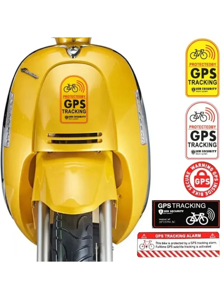 AliExpress NONE 1Set Bike Anti-Theft Warning Sticker - GPS Tracking Reflective Waterproof, Universal for Bicycle/Scooter/Motorcycle