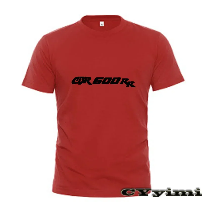 For   CBR600RR  T Shirt Men New LOGO T-shirt 100% Cotton Summer Short Sleeve Round Neck Tees Male