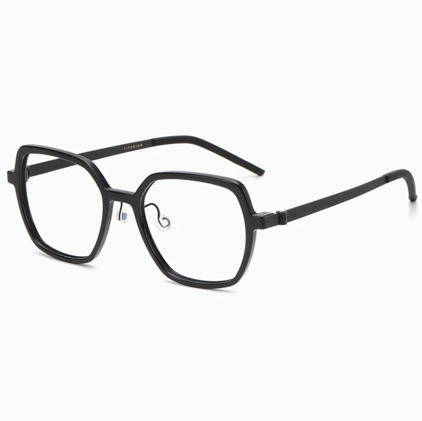 

1182 retro plate and pure titanium glasses frame