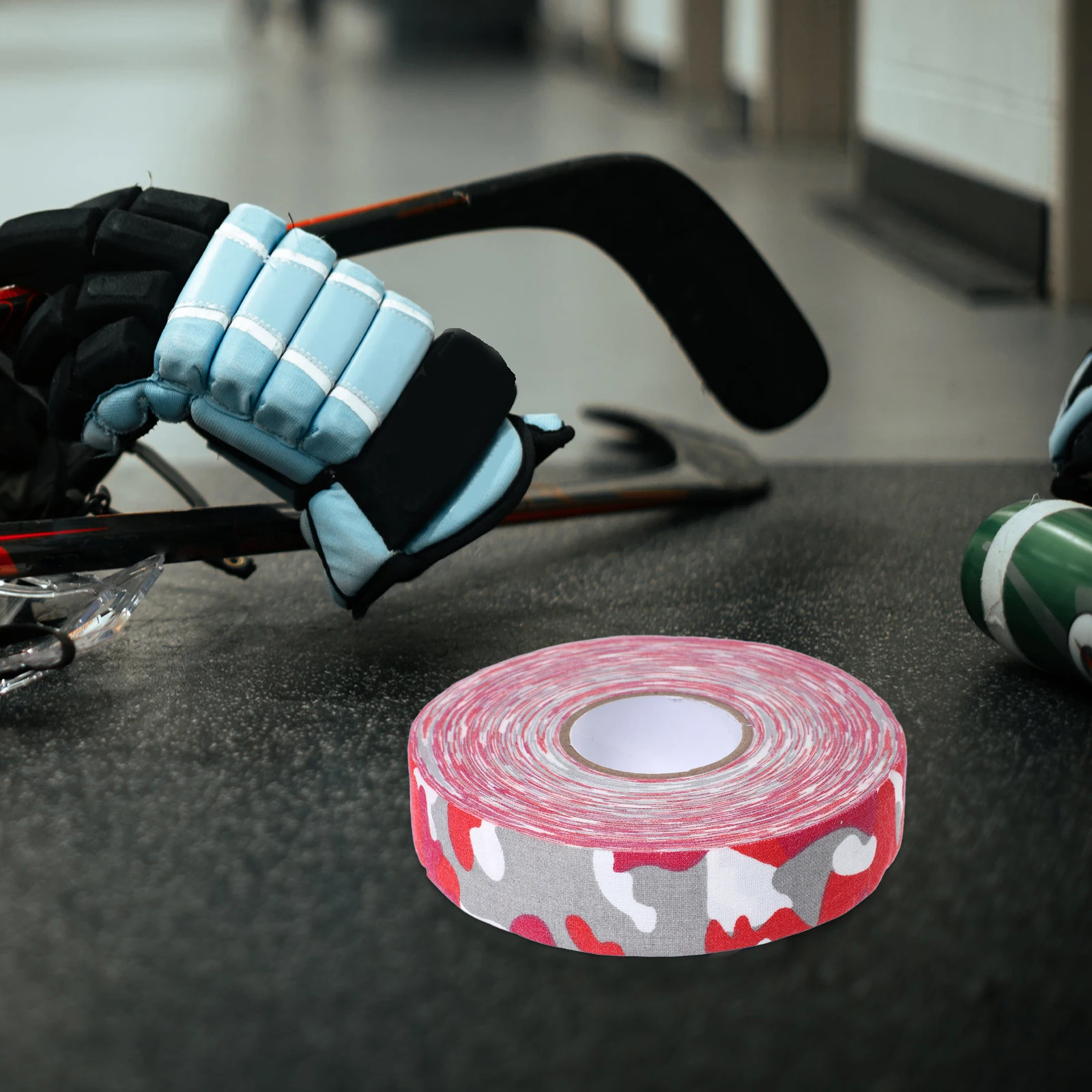 

2 Rolls Ice Hockey Tape Sports Racket White Sticker Protective Gear Adhesive Non-slip Durable Water-proof Anti-sweat Fabric