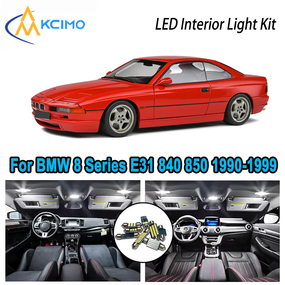 

Premium Bright LED Interior Light Kit for BMW 8 Series E31 840 850 1990-1999 1996 Dome Map Trunk Car Lamps with Canbus No Error