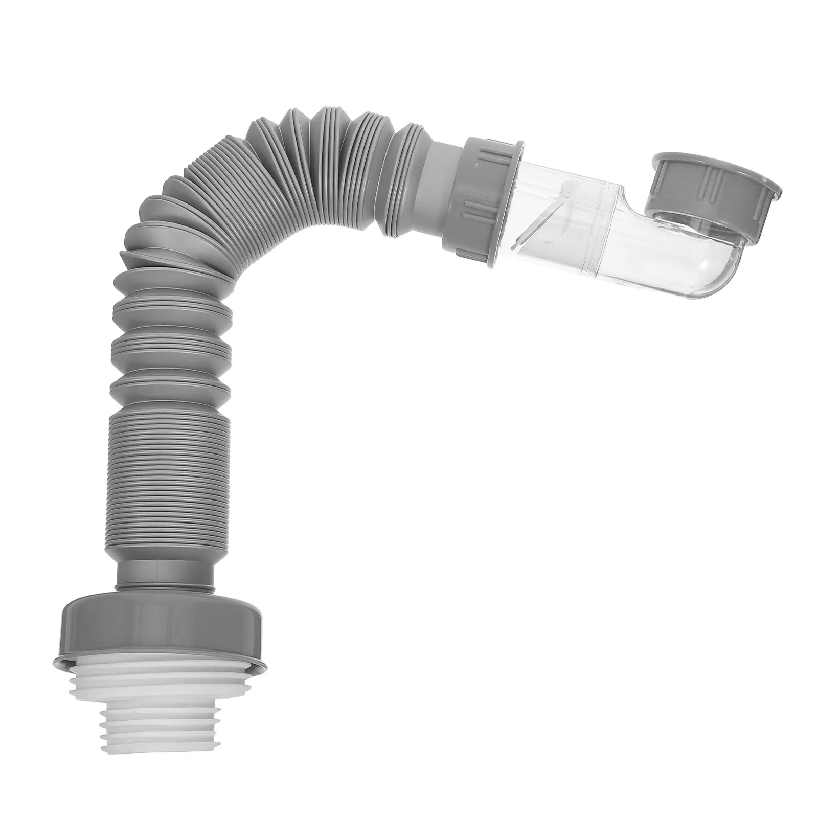 1Set Sink Drain Pipe Kit Anti-Odor Bathroom Kitchen Drainage Elbow 35.4 Inch Flexible Expandable P-Trap Pipe Kit Compact