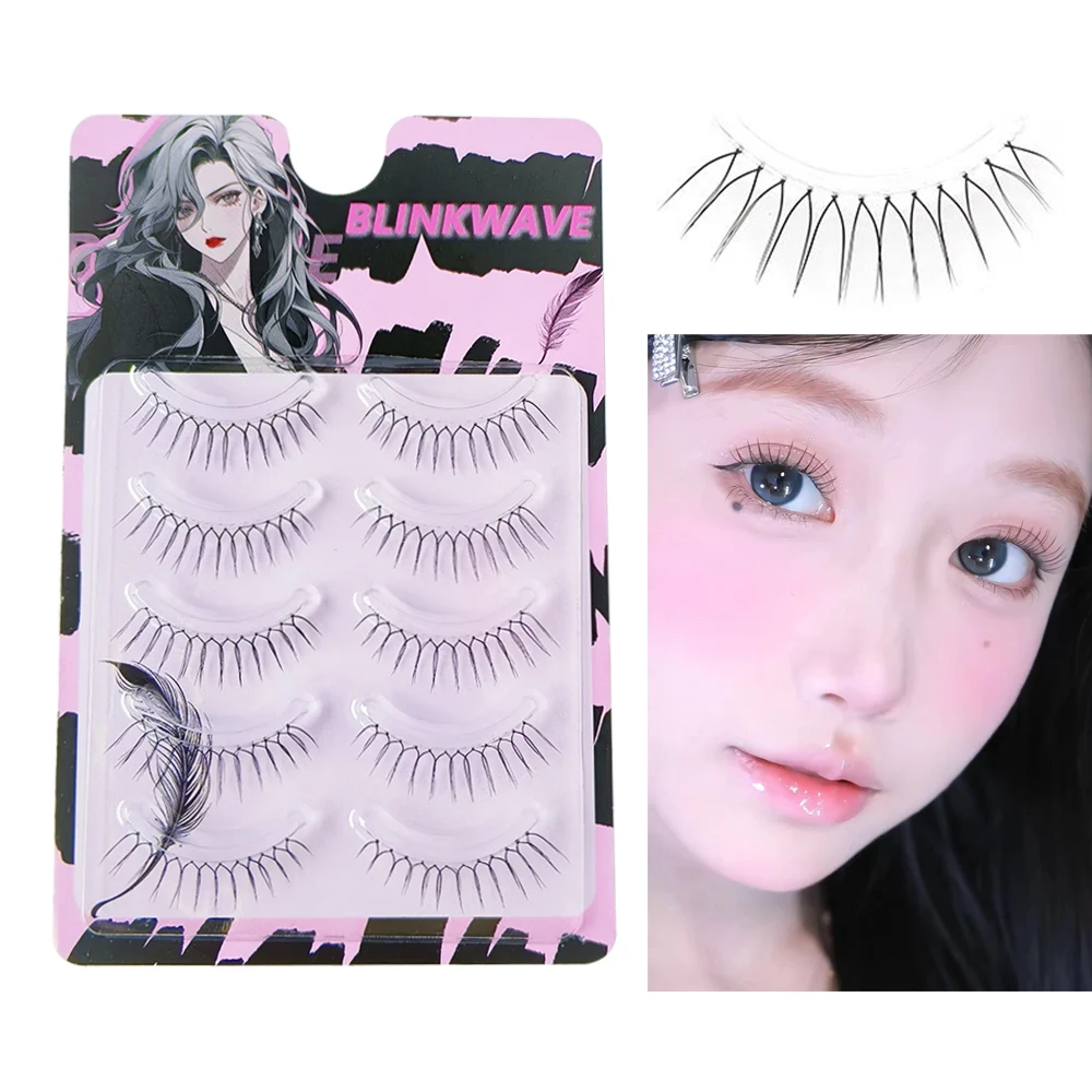 Blinkwave NEUE Girl Group U-förmige falsche Wimpern Clear Band Koreanische Wimpern natürlich