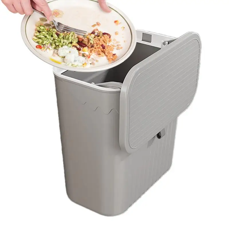 Hang Trash Can Kitchen Garbage Container Garbage Bin Trash Container With Lid Kitchen Accessories No Drilling Trash Container
