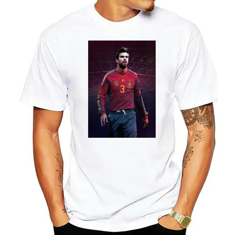 Gerard Pique Fashion Summer Paried Tshirts New Fashion Men Short Sleeve