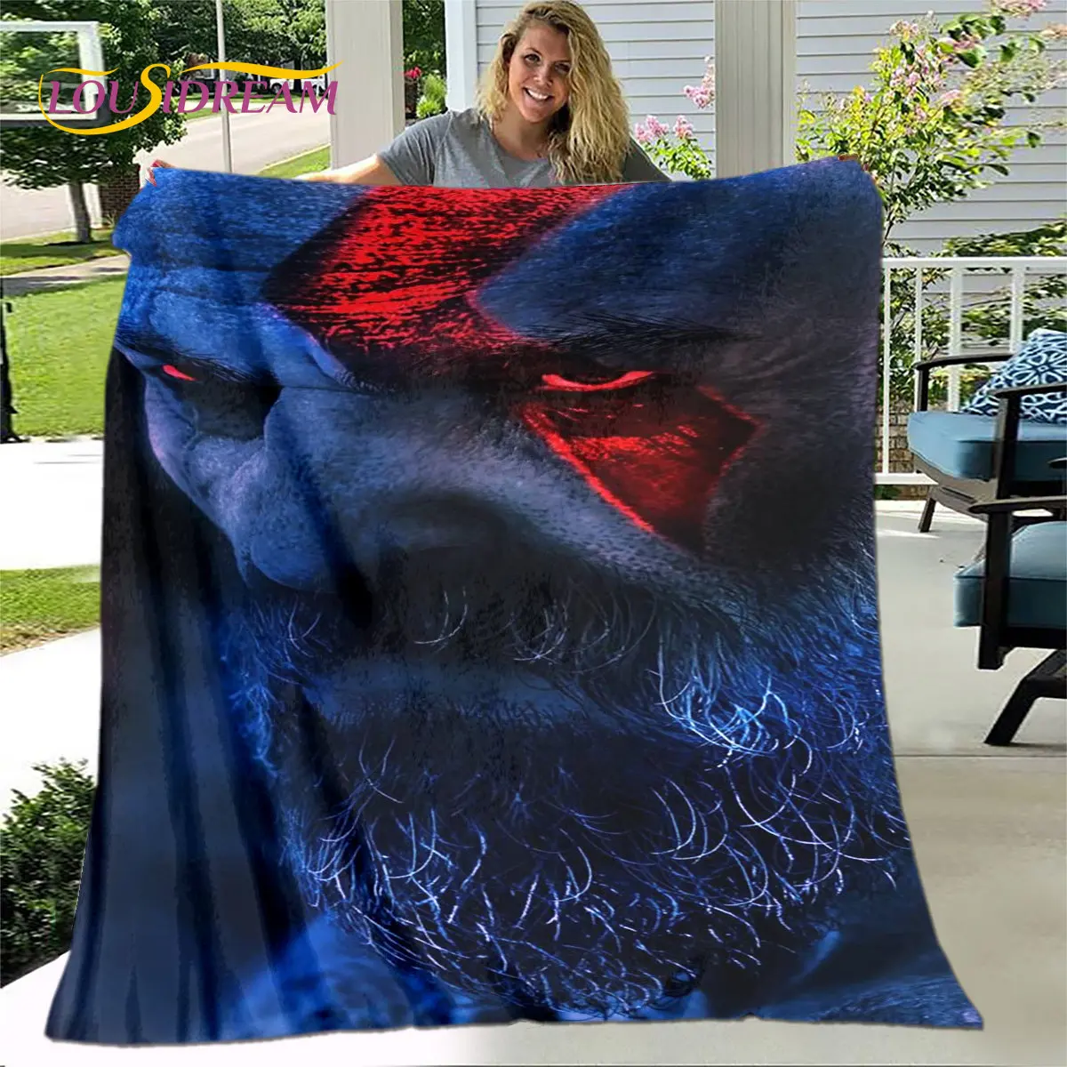 God of War Game Gamers Soft Plush Blanket,Flannel Blanket Throw Blanket for Living Room Bedroom Bed Sofa Picnic Cover Bettdecke