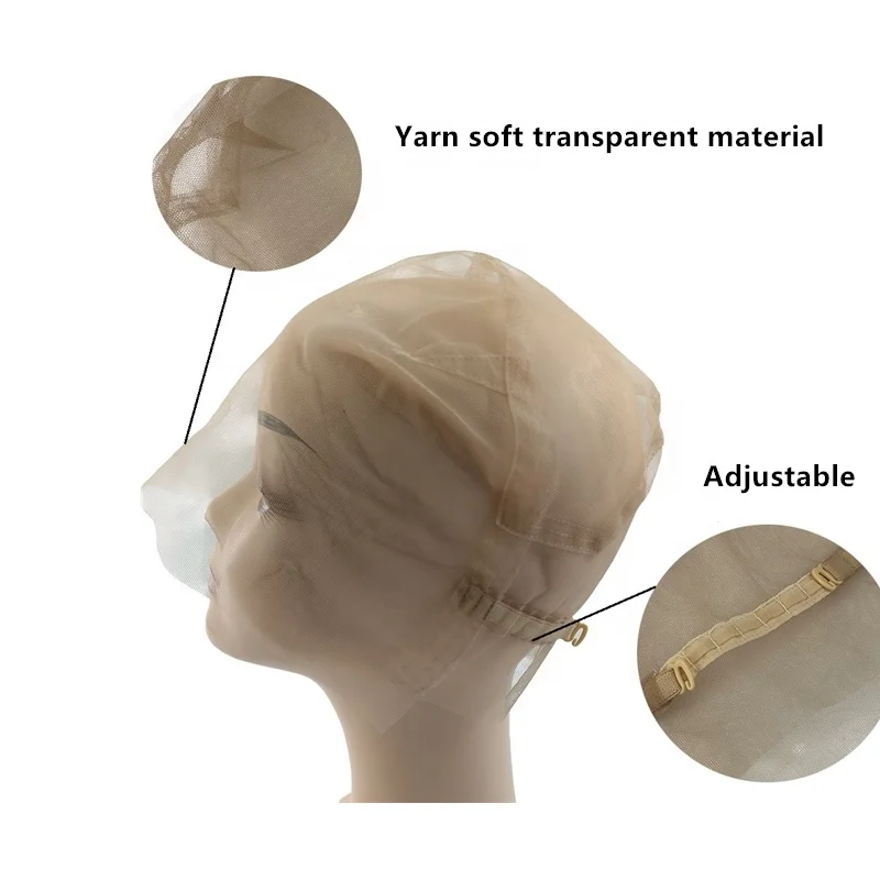 Ruyan 360 درجة كامل الدانتيل المنسوجة يدويا قبعة شعر مستعار مع حزام قابل للتعديل غلويليس Hairnet النسيج قبعة قبعات شعر مستعار