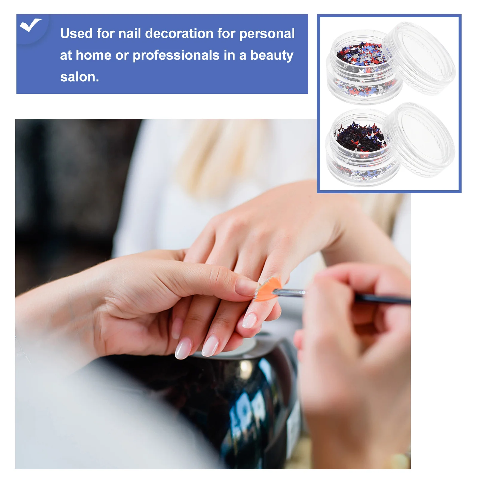 Star Shaped Nail Sequins Glitter Shine Diy Nail Art Decorations Face Case Holiday Cards Eyes Lips Cheeks