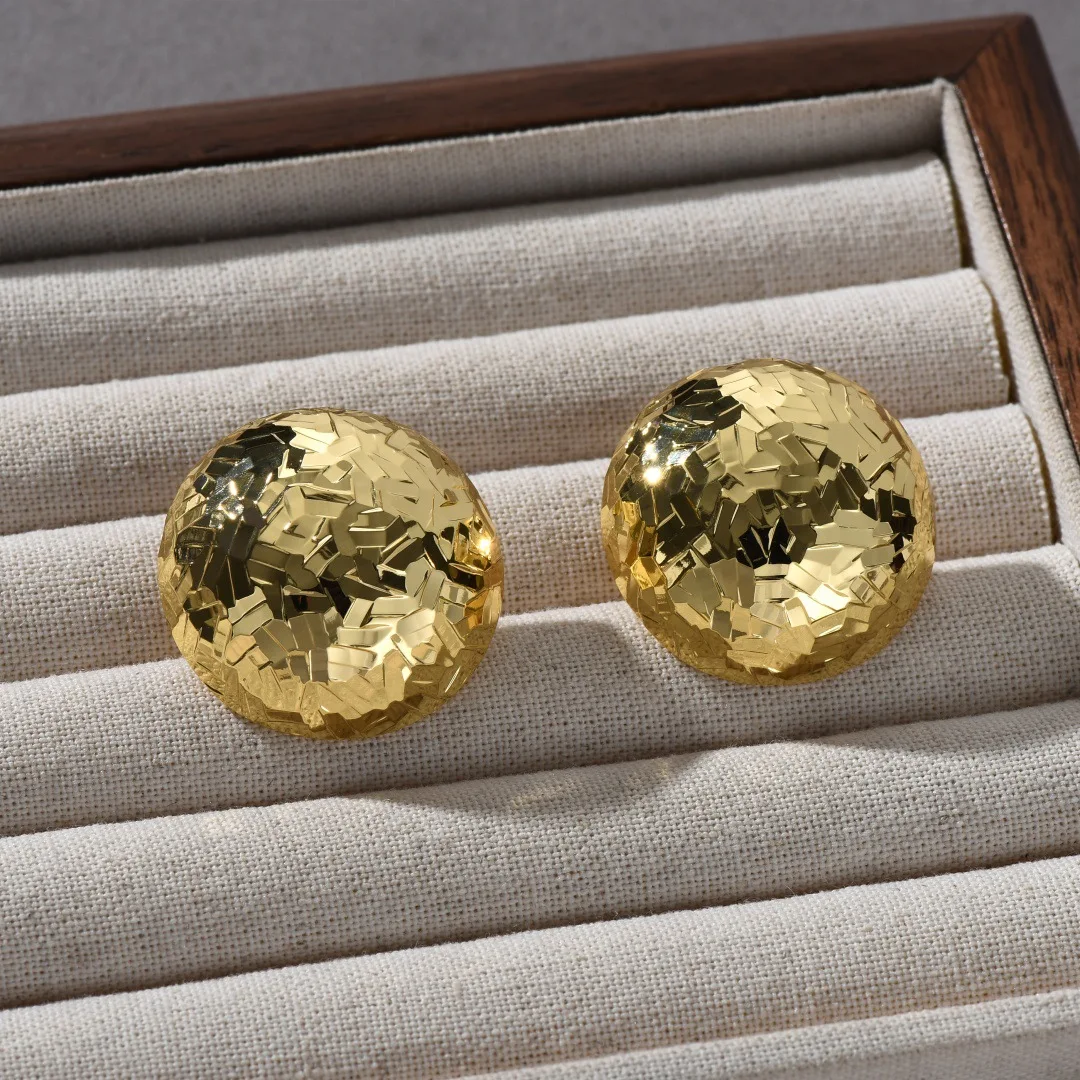 Fashion Design Circular Gold Silver Earrings Women Popular Party Jewelry Accessories 4