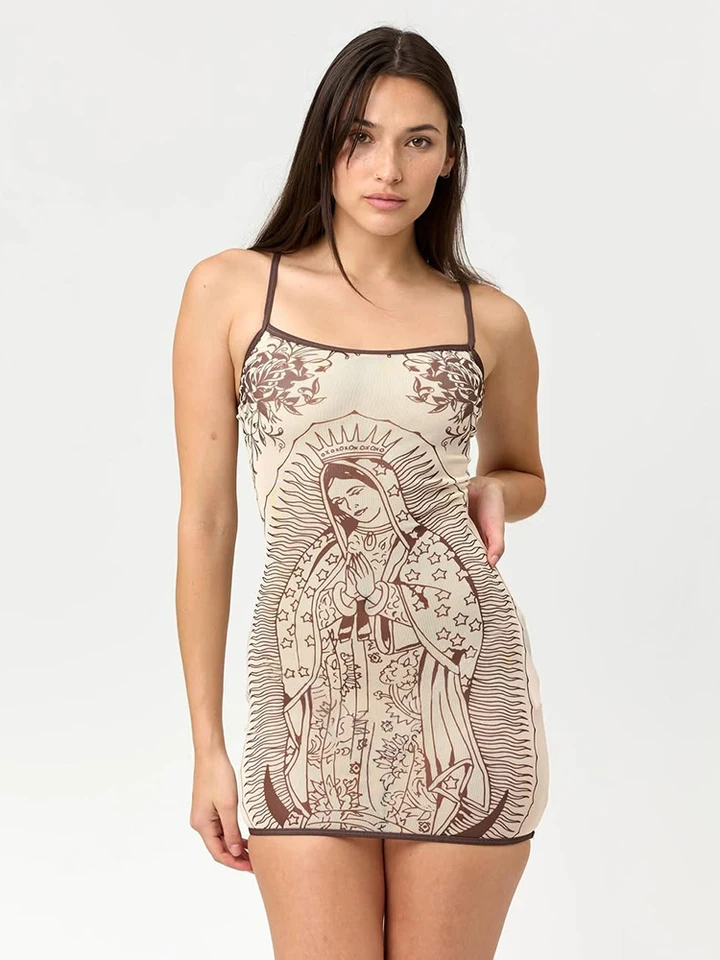 Vestido Nibber de Alta Elasticidad para Mujer, Estampado Artístico, Escote Bajo, Transparente, Entallado, Sexy, Medianoche, Verano, Nueva Tendencia, Chic, Mini Bodycon