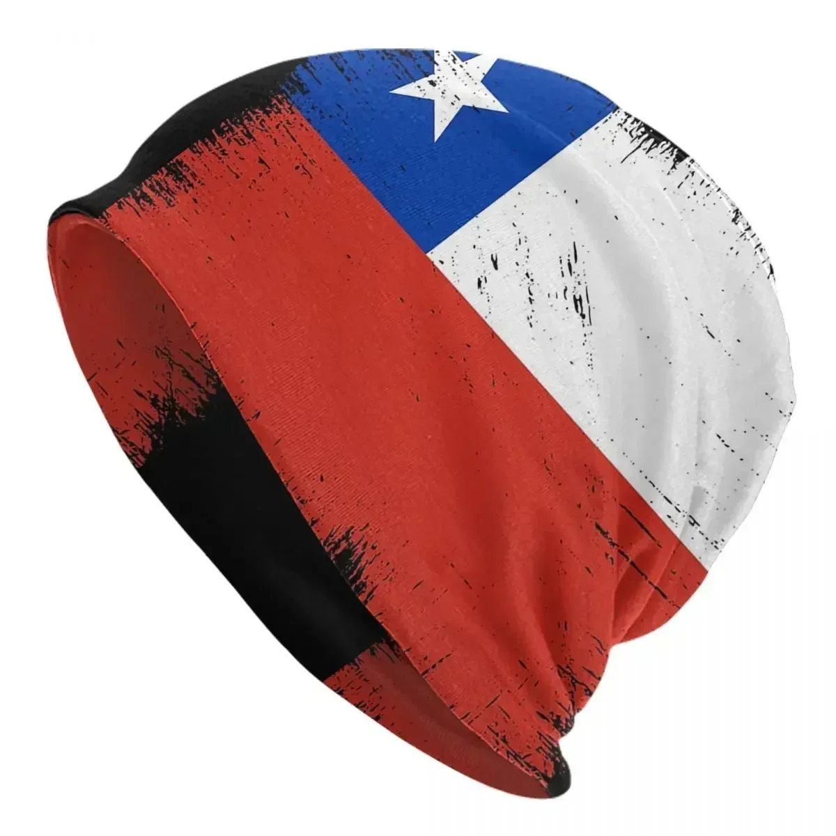 Chile Flag Worn Unisex Adult Beanies Caps Knitted Bonnet Hat Warm Fashion Autumn Winter Outdoor Skullies Hats