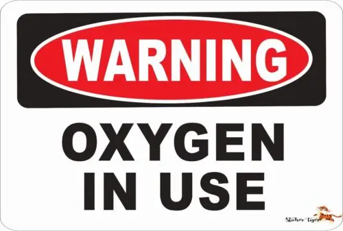 Warning Sign - OXYGEN IN USE  Aluminum 8 x 12 Metal Novelty