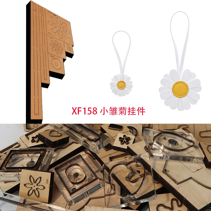 

Steel Rule Dies Cutter for Wooden Hand Bag Daisy Flower Pendant Die Cutting Knife Mold DIY Leather Craft Cute Hanging Decoration