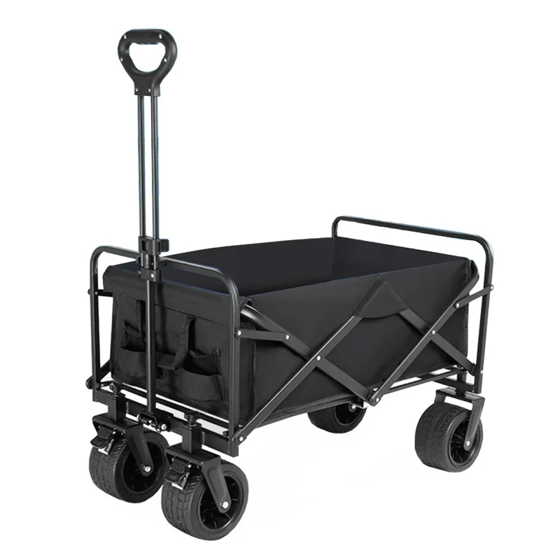

Four-wheel dismantling garden folding camping cart, outdoor camping, picnic cart