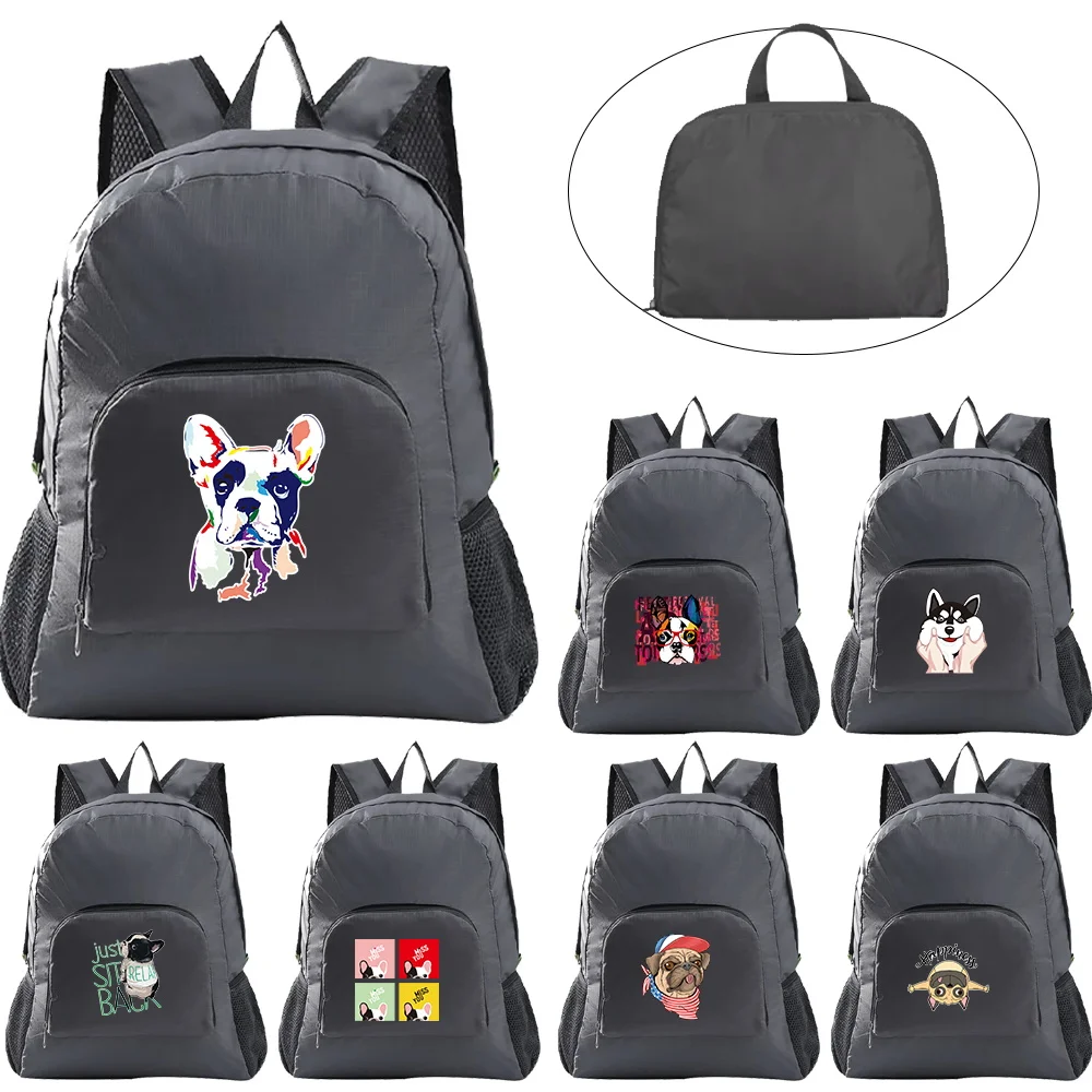 

Dog Printing Lightweight Folding Backpack Hiking Fashion Simple Ultra-light Travel Sports Storage Backpack.