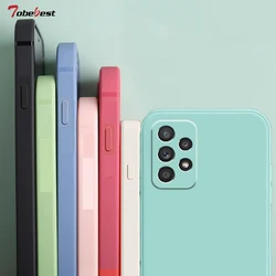 Solid Color Square Soft Silicone Case for Samsung Galaxy A53 A73 A33 A23 A13 4G 5G Coque Camera Protective Back Cover
