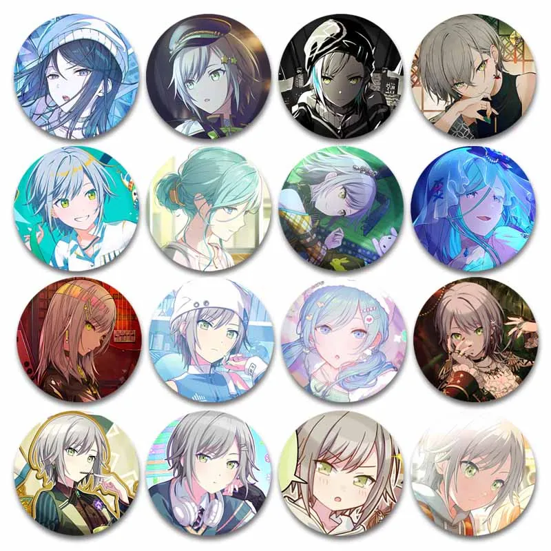 Project SEKAI Cartoon Badges Hinomori Shiho Leo/Need Brooches for Backpack Clothes Accessories Round Tinplate Badge Lapel Pins