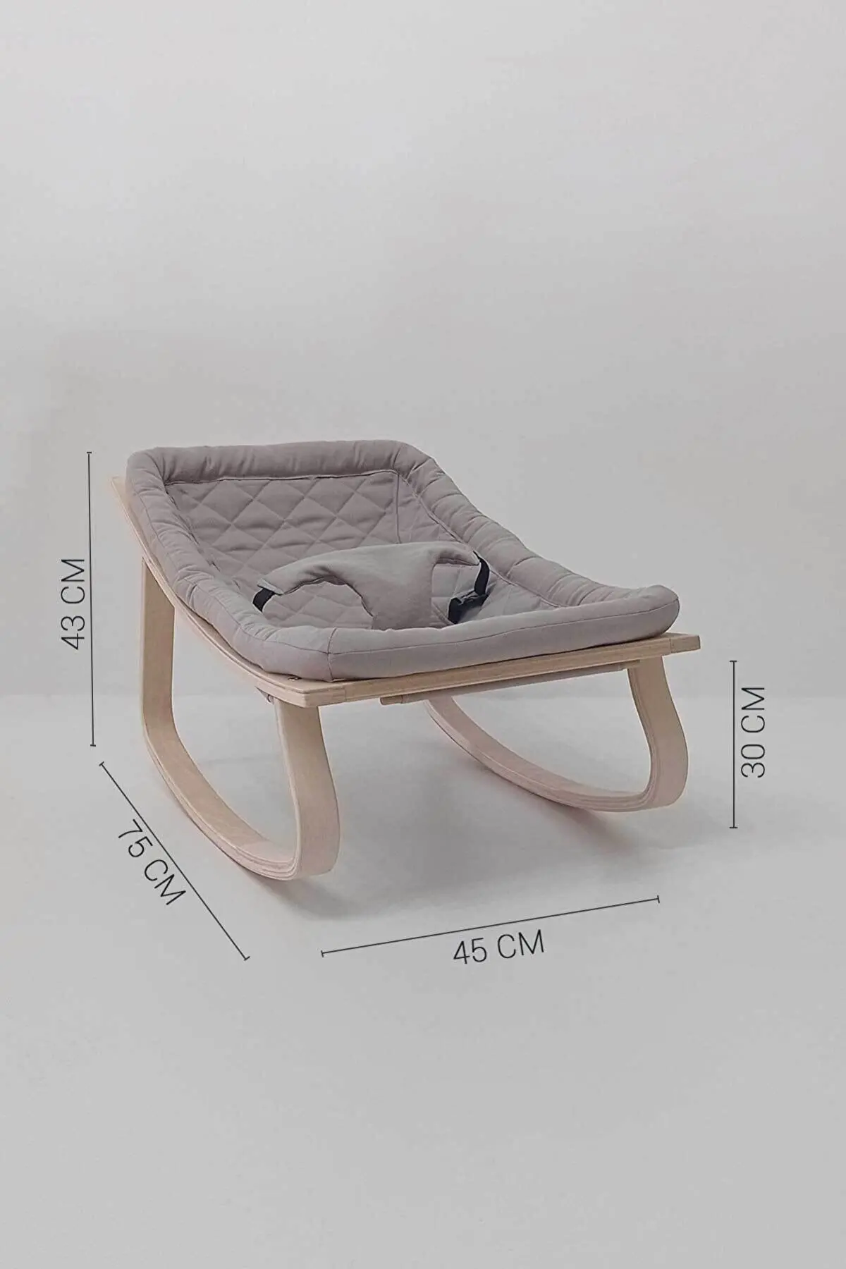 Natural Wooden Rocking Baby Sleeping Bed Baby Cradle Rocking Chair Rocker Baby 0-36 Months Swing Soothing Crib Newborn Nursery