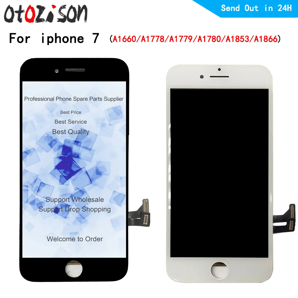 LCD do Apple iPhone 7 A1660 A1778 A1779 z ekranem dotykowym Panel dotykowy z czujnikiem digitizerem do iPhone7 wymiana LCD
