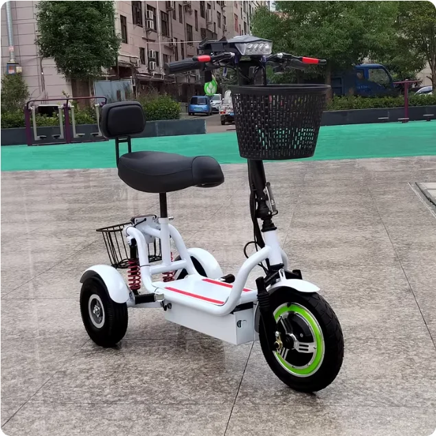 Adult 3-Wheel Electric Cargo Tricycle with Carrier Basket for Commuting and Delivery Use