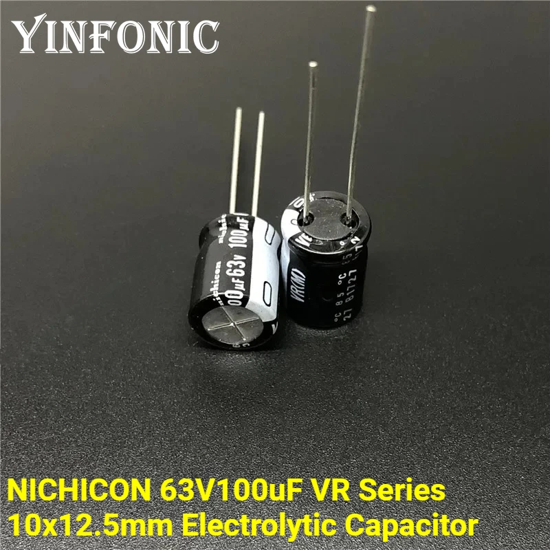 

10 шт./100 шт. 100 мкФ/63 В NICHICON VR серии 10x12,5 мм 63 В 100 мкФ алюминиевый электролитический конденсатор