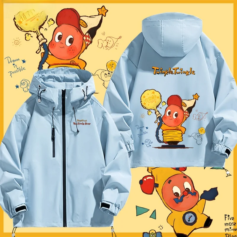 

ex Cartoon Star Man Jaet Windproof Polyester Fiber Long Sve Hooded Zipper Closure Faionable American Sle Clothing